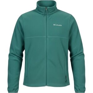 Columbia Polartec Fleece Jacket Women Medium Teal Full Zip Mock Neck